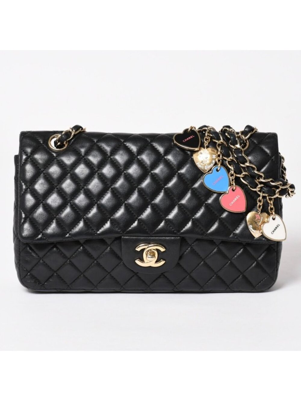 Chanel Quilted 25 Chain Shoulder Bag Valentine's Day Limited CC Logo Lambskin